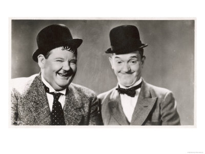 Comic Duo and Movie Stars Stan Laurel and Oliver Hardy